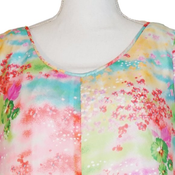 Vintage 1960s Psychedelic Hawaiian Muumuu/Mumu Made in Hawaii by Andrade - Picture 3 of 6